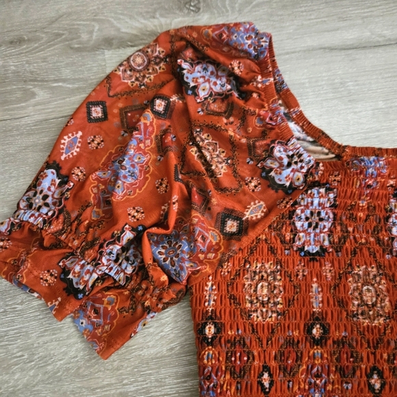 NWT MAURICE'S Summer shirt boho peasant top XL New - Picture 2 of 2